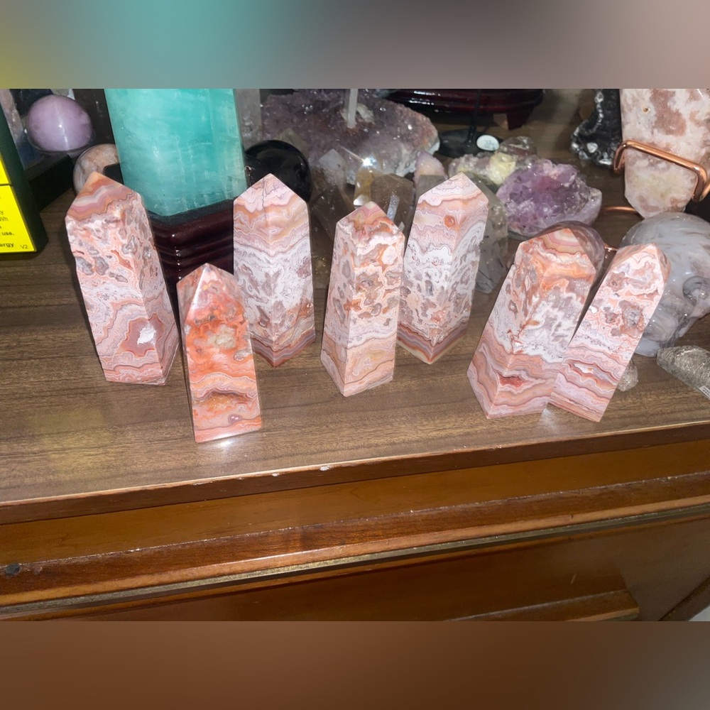 Pink Mexican crazy lace,7 each one is 22 high quality 1a,2b, 3c,4d, 5e, 6f,7g - Picture 1 of 2